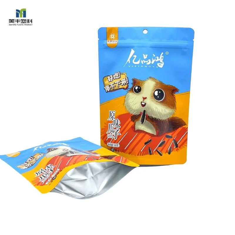 Custom Logo Printing 200g Doypack Plastic Metallic Aluminum Foil Coffee Chocolate Bar Snacks Food Peanuts Nuts Sweet Candy Packaging Stand up Pouch with Zipper