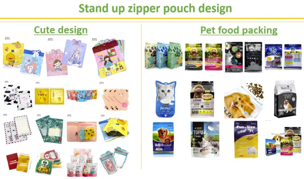 Customized Custom Printing White Stand up Pouch Pouches OEM Zipper Pouch for Coffee