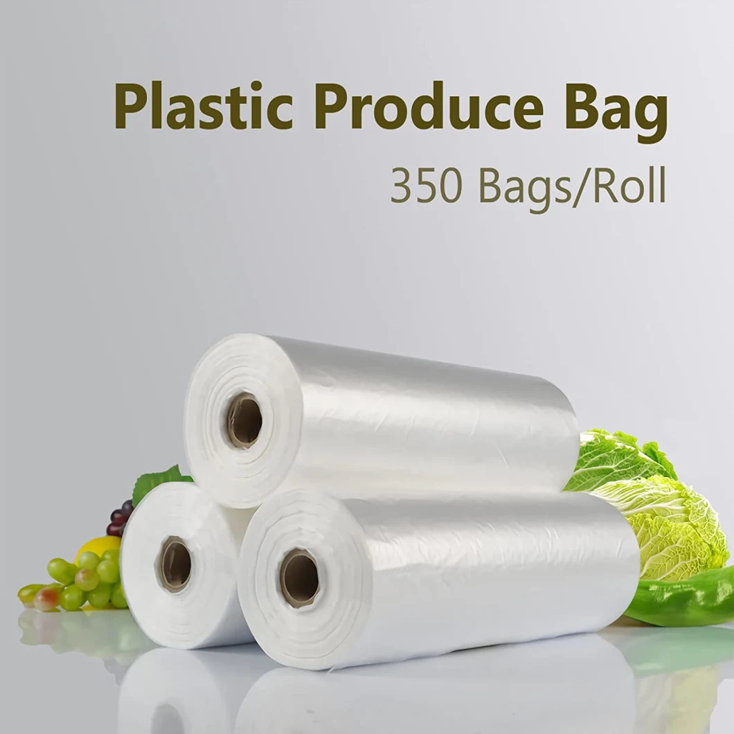 12&quot;X 20&quot; Large Plastic Produce Bag Roll, Us Made HDPE, Durable Food Storage Saver for Fruit Vegetable Bakery Snack Grocery Bags