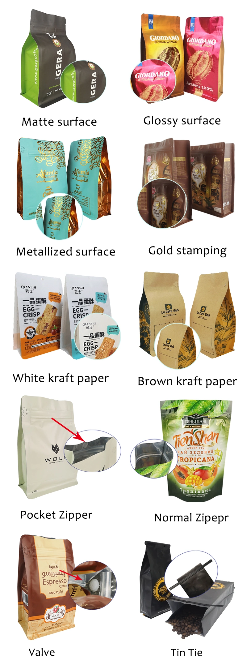 Custom Printing Stand up Ziplock Candy Pouch Heat Seal Food Grade Sweets/Snack Packaging Bag with Side Zipper