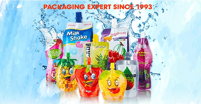 Dq Pack Custom Logo Aluminum Foil Flexible Packaging Stand up Pouches with Spout for Baby Food