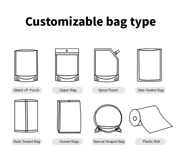 Coffee Bag Custom Print Stand up Pouch with Zipper Doy Pack Bag Resealable Heat Seal Digital Print Flexible Matt Black Valve Bag