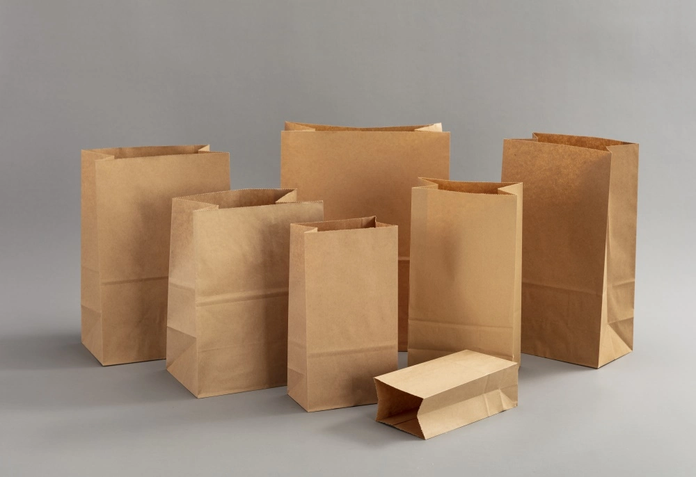 Reusable Customize Brown Bakery Kraft Grocery Paper Bag