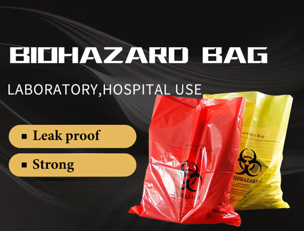 Wholesale High Quality Prevention Biohazard Infectious Medical Waste Bag PE Side Gusset Bag Biodegradable Heat Seal