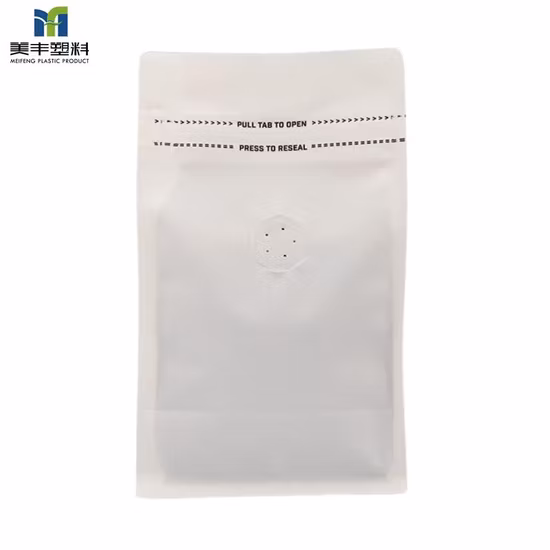 Eco Friendly Biodegradable Popcorn Side Gusset Flat Bottom Stand up Pouch