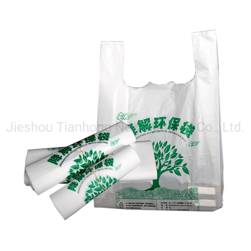 100% Compostable Food Packing Bags Disposable Plastic Take out Food Bags Biodegradable Grocery Bags for Super Market/ Bakery
