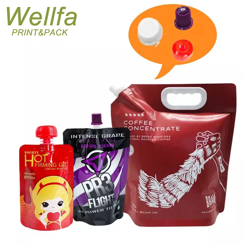 Custom 180ml 5 Litre Transparent Food Grade Reusable Water Drink Shape Pouches Bag Plastic Packaging Baby Food Spout Pouch