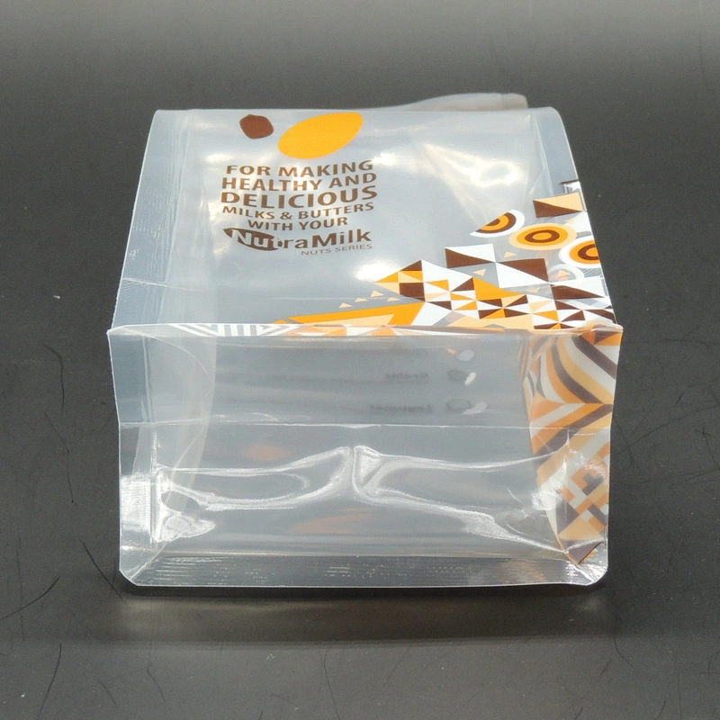 Customized Printing Resealable Zipper Stand up Aluminum Foil Block Pouches Flat Bottom Coffee Bags Pouches