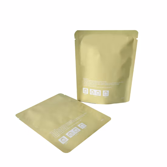 Custom Printing Wholesale Matte Foil Heat Sealing 3 Three Side Seal Sachet Facial Mask Packaging Bag