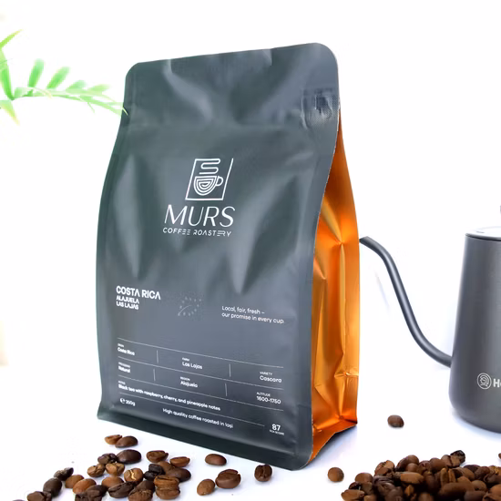 Flat Bottom Coffee Bag Aluminum Foil Stand up Pouch