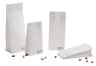 Packaging Supplies White Flat Bottom Paper Bags and Pouch with Window