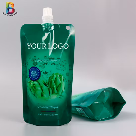 Sun Cream Packaging Bags Clear Drink Reusable Plastic Stand up Pouch with Spout