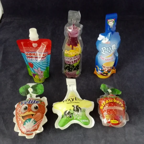 Milk Microorganism Tested Aluminum Foil Stand up Pouch with Spout Plastic Packaging Biodegradable Spout Pouches