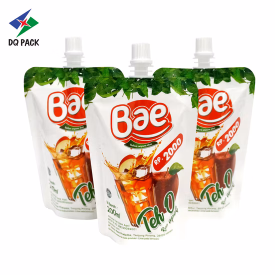 White PE Doypack Plastic Packaging Standup Spout Pouch Glossy Finish