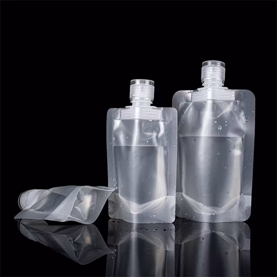 Customization Body Scrub Lotion Cosmetic Containers Plastic Packaging Liquid Bag Spout Pouch