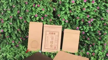 Manufacture Coffee Tea Kraft Plastic Stand up Pouch with Flat Bottom