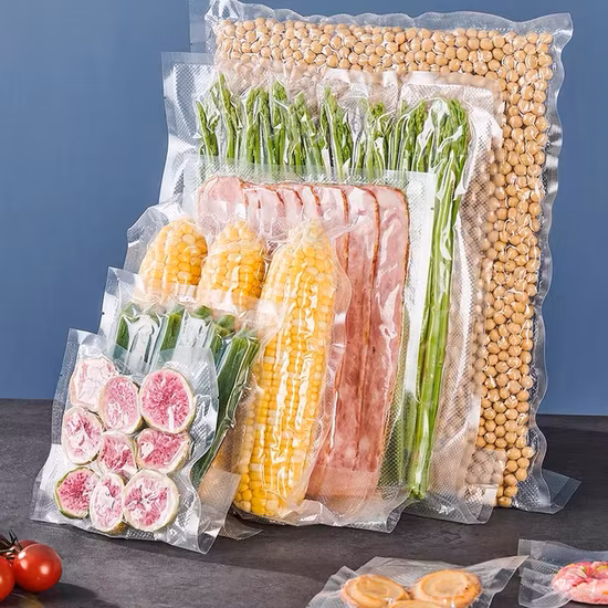 Wholesale Plastic Food Vacuum Packaging Three Side Seal Bags
