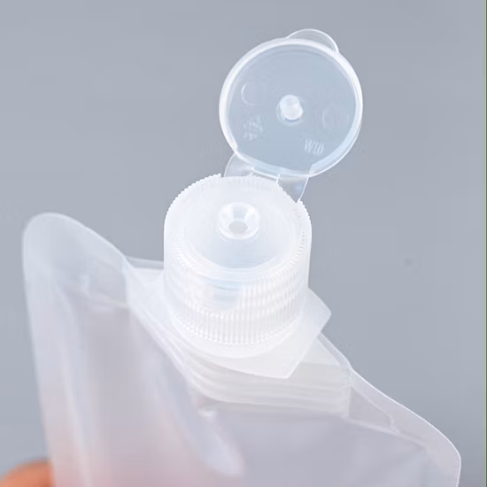 Customization Body Scrub Lotion Cosmetic Containers Plastic Packaging Liquid Bag Spout Pouch