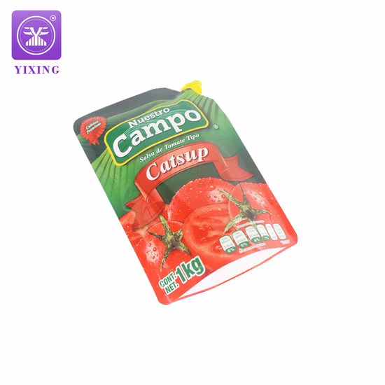 Hot Filling Aluminum Foil Paste Spout Pouch Packaging Bag for Tomato Ketchup Squeeze Pouch