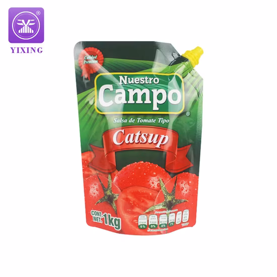 Hot Filling Aluminum Foil Paste Spout Pouch Packaging Bag for Tomato Ketchup Squeeze Pouch