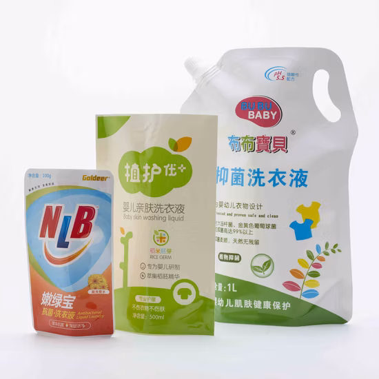 450ml 500ml 800ml 1L 2L 5L Washing Detergent Stand up Side Spout Pouch