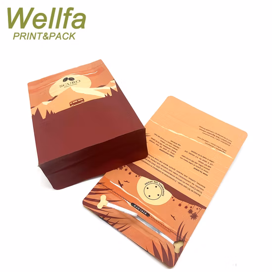 Factory OEM Bolsas De Cafe 250g500g1kg Aluminum Foil Zipper Flat Bottom Coffee Pouch with Valve Coffee Packaging