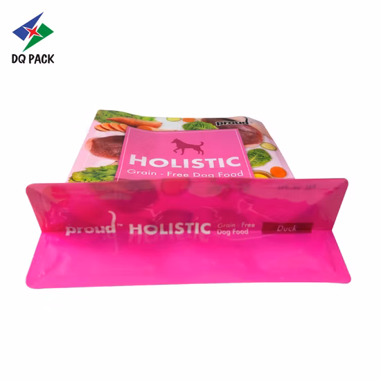 PE Pet Ny Printed Plastic Side Gusset Qual Seal Flat Bottom Stand up Packaging Pouch Bag for Pet Food Treats Automatic Packing