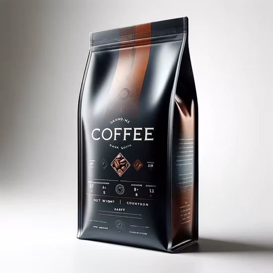 Custom Printed Packaging for Coffee for Tea Resealable Zipper Stand up Pouch Brown Kraft Paper Bags with Clear Window