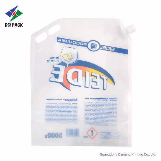 White PE Custom Printed Antistatic Detergent Daily Chemical Soap Liquid Pouch