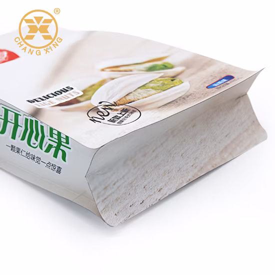 American Like Food Grade Food Packaging Nuts Snack Coffee Bean Chips Aluminum Foil Material Laminated Packaging Flat Bottom Side Gusset Pouch