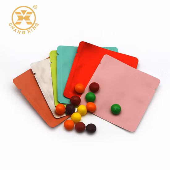 Three Side Seal Pouch Heat Seal Mini Kraft Paper Sachet Packaging Zipper Bag