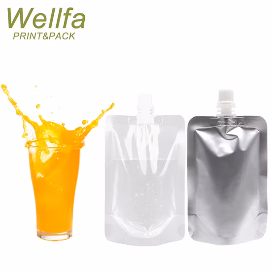 Factory 15ml 150ml 500ml 5L Plastic Liquid Foil Bags Stand up Nozzle Clear Water Bag Spouted Drink Baby Food Pouches Spout Pouch