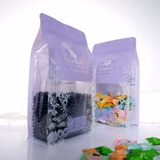 Bl Packaging Custom Stand up Pouch Aluminum Foil Reusable Ziplock Mylar Bag with Window Clear Bag