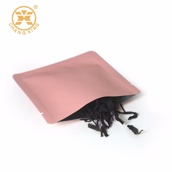 3 Side Seal Aluminum Foil Sachet Bag with Tear Notch Plastic Mylar Zipper Pouch for Scarf /Toothbrush/ Clothing Packing
