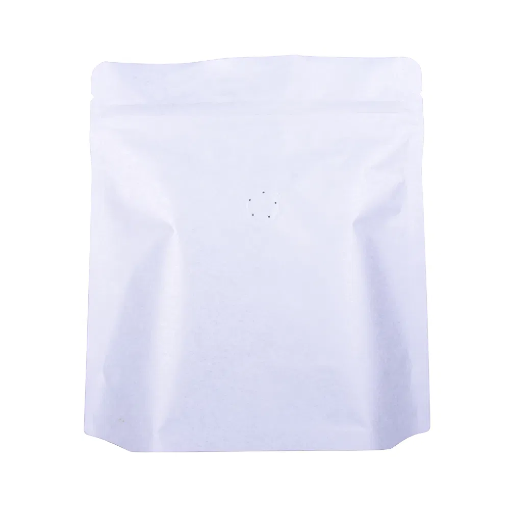 Flat Bottom and Gusset Sides Pouch with One Side Metallic Film and Other Side Clear Transparent Window.