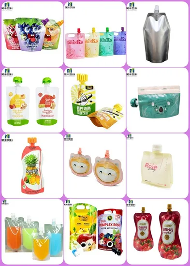 OEM Aluminum Foil Food Packaging Aluminium Foil 6 Micron Stand up Pouch with Spout Mouth