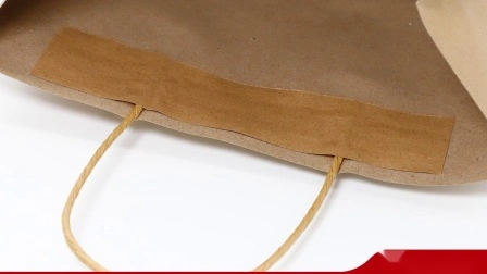 Eco-Friendly Natural Paper Bag Square Bottom Bag Lunch Food Bag Grocery Bag Bakery Bag
