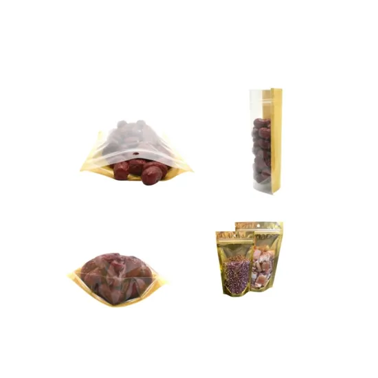 Recyclable Plastic Pet Food Packaging Bag Resealable Zipper Clear Window PE/PE High Barrier Customized Printing Stand up Doypack Pouch