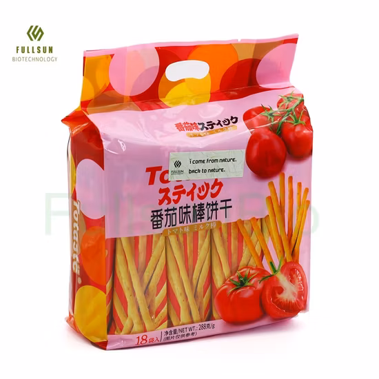 Plastic Custom Printed Promotion Candy Sweets Clear Zipper Stand up Pouch with Handle Lollipop Packaging Food Bag