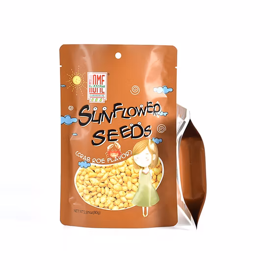 Design Printng Lamination Plastic Custom Zipper Stand up Pouch for Food Packaging