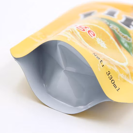 Transparent Plastic Liquid Aluminum Foil Juice/Drinks/Puree/Milk Bag Stand up Pouch with Spout Doypack