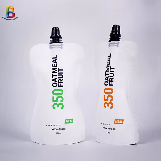 Stock 200ml Clear Transparent Stand up Mylar Bag Pouch with Spout for Liquid Drinks Package Juice Water Water Packaging