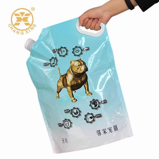 Custom Transparent Liquid Pouch Spout Bag Stand up Beverage Plastic Package Pouch with Spout