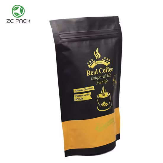 Resealable Plastic Zipper Smell Proof Bag Coffee Tea Powder Stand up Packaging