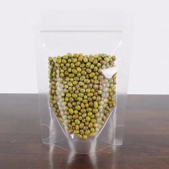 Stand up Pouch Bag Flat Bottom Pouch with Zipper Lock 3 Side Seal Transparent Food Package PE Pet Carton Packing Snack