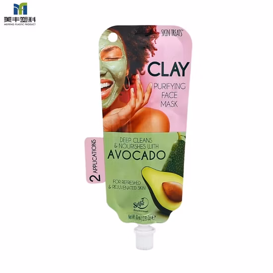 Custom Plastic Pouch with Spout Clear Stand up Pouch Body Scrub Packaging Bags with Logo