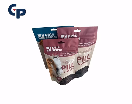 Customized Matte Transparent Packaging Bag Flat Bottom Pouch for Snack Food with Zipper