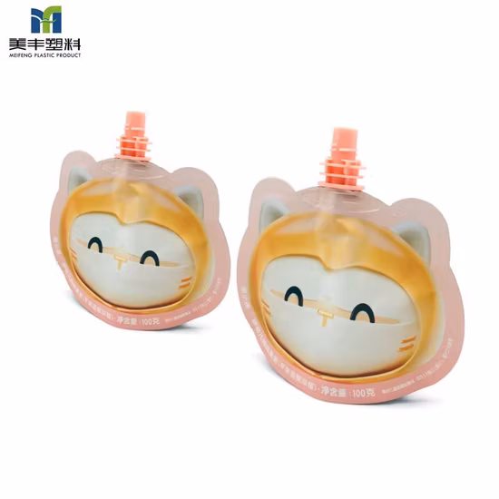 Custom Printed 500ml 1L 2L Suction Nozzle Aluminium Foil Bag HDPE Liquid Refill Plastic Packaging Stand up Spout Pouch