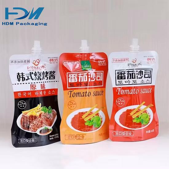 Milk Microorganism Tested Aluminum Foil Stand up Pouch with Spout Plastic Packaging Biodegradable Spout Pouches