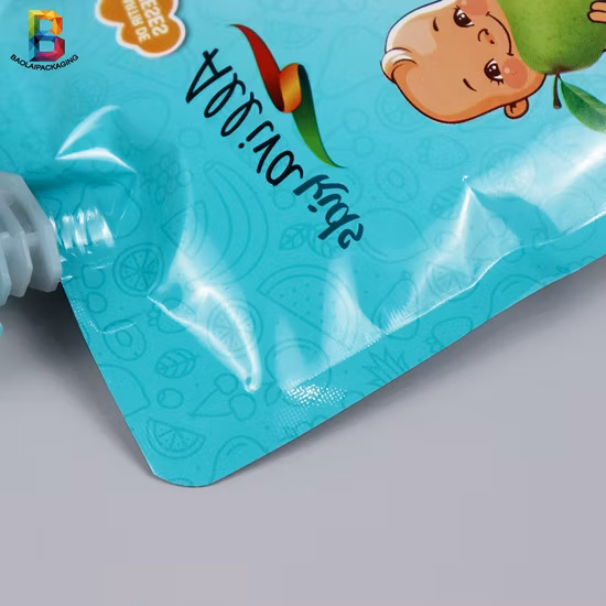 Dq Pack Aluminum Foil Stand up Baby Packing Food Juice Yogurt Liquid Spout Pouch